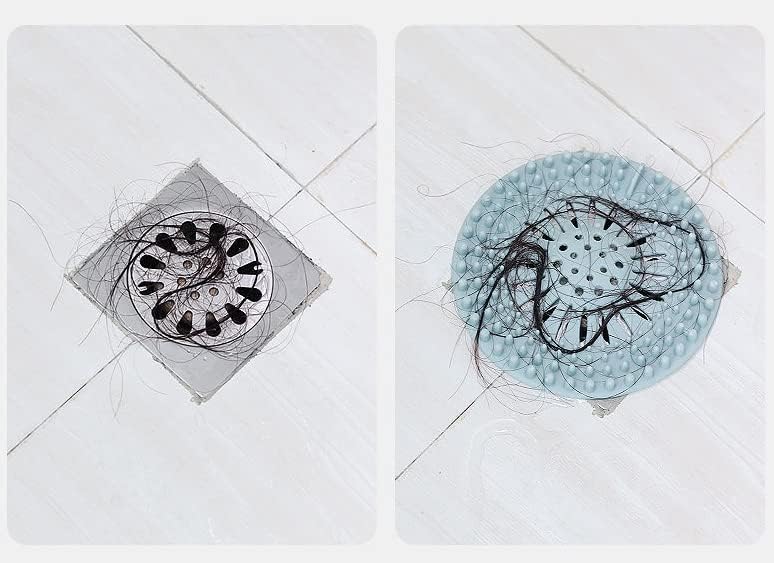 OIG Brands Paquete de 5 cubiertas de silicona para drenaje de ducha, fácil de instalar y limpiar, colador duradero para fregadero de baño, bañera,