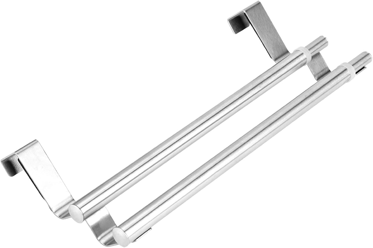 Srliya Staless – Toallero de plástico para colocar sobre la puerta de 26 × 13 × 3 capas dobles de acero inoxidable telescópico toallero organizador