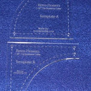 Juego de plantillas de flores retro de 2 pulgadas de pulgada – 18 pulgadas Juego de plantillas de flores retro de 2 pulgadas de pulgada – 18 pulgadas