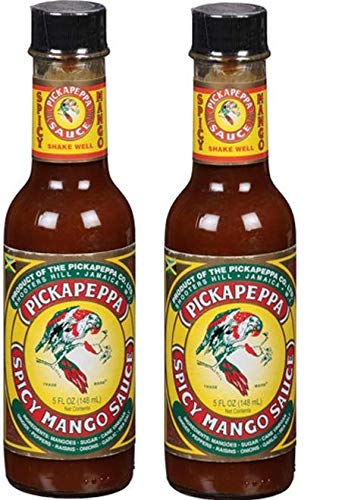 Pickapeppa Salsa picante de mango 5 oz (paquete de 2)