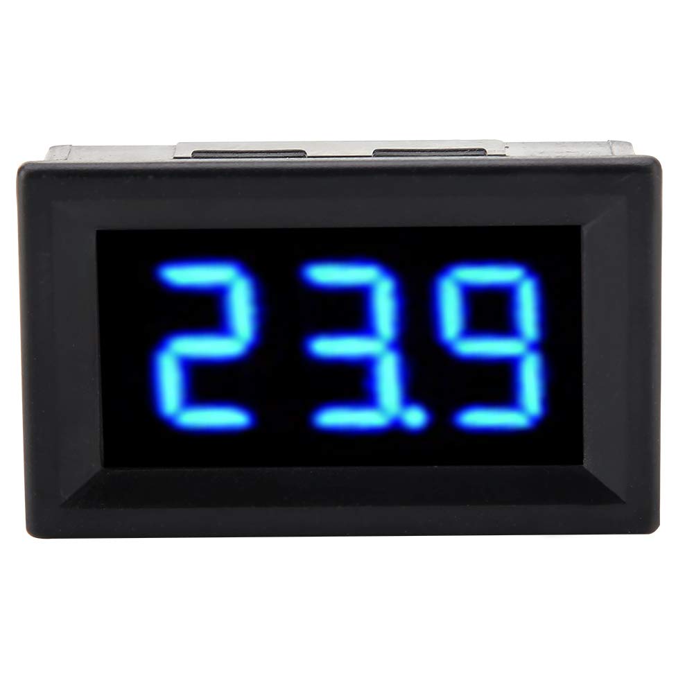 Voltímetro de 0.56 pulgadas de dos cables DC 2.5-30 V pantalla LED digital medidor de voltímetro digital para batería de 12 V 24 V coche,