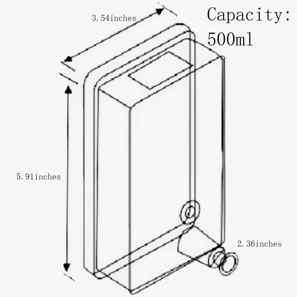 Dispensador de jabón de montaje en pared – Dispensador de jabón líquido de acero inoxidable manual para baño, hotel, restaurante comercial, 16.9 fl