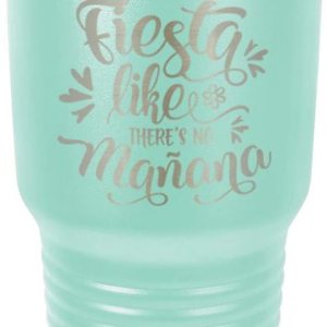 FIESTA LIKE THERES NO MANANA Teal Vaso de 30 onzas con popote y tapa superior deslizante Taza de viaje de acero inoxidable Comparar con Yeti FIESTA LIKE THERES NO MANANA Teal Vaso de 30 onzas con popote y tapa superior deslizante Taza de viaje de acero inoxidable Comparar con Yeti