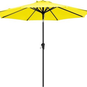 MEWAY Sombrilla grande de 10 pies para patio y mesa al aire libre con botón de inclinación y sistema de elevación de manivela, sombrilla de mercado, MEWAY Sombrilla grande de 10 pies para patio y mesa al aire libre con botón de inclinación y sistema de elevación de manivela, sombrilla de mercado,