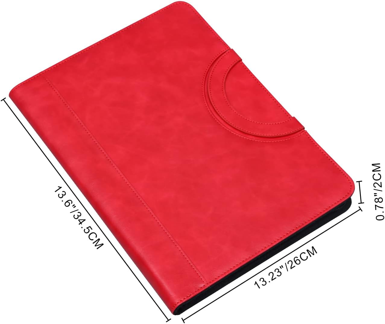 Carpeta de cuero con cremallera para mujereshombres, cartera de negocios con asa oculta, organizador de conferencias de 13.5 x 10.1 pulgadas,