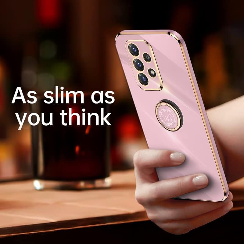 Funda compatible con Samsung Galaxy A32-4G, funda protectora de cámara de cuerpo completo, a prueba de golpes, con borde de espejo galvanizado,
