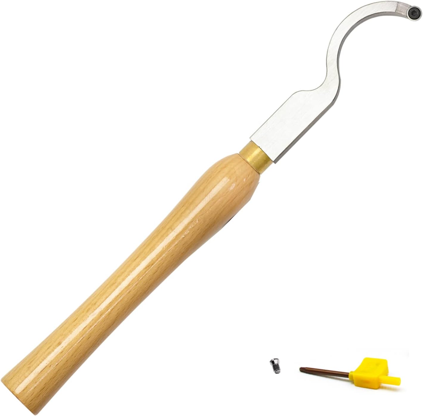 Herramienta de torneado de madera hueco para cuello de cisne, barra de herramientas de cincel de torno con punta de carburo con cortador de