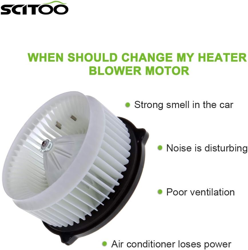 SCITOO Motor de soplador de calentador de plástico ABS con ventilador, resistencias HVAC, motores para 2004-2008 para Acura TSX2003-2007 para Honda