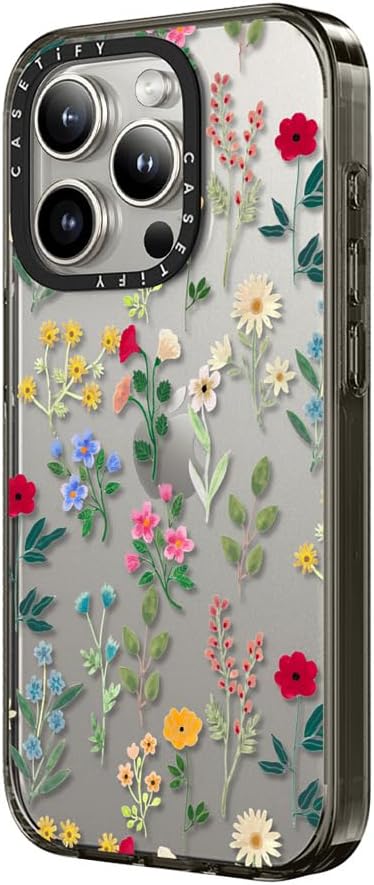 CASETiFY Spring Botanicals 2 – Funda compacta para iPhone 15 Pro 2 veces probada contra caídas de grado militar  protección contra caídas de 4 pies