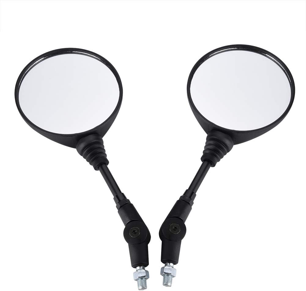 1 Pair Motorcycle Mirrors, Universal Adjustment Rear View Mirror With M10 Installing Screw Left and Right, Compatible with Motorbike Adventure Dirt