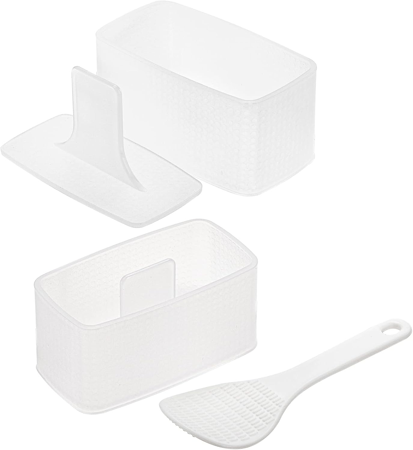 Hedume Juego de 6 kits de fabricación de sushi antiadherentes, prensa para hacer Musubi con paleta de arroz pequeña, no tóxico, molde de Musubi sin