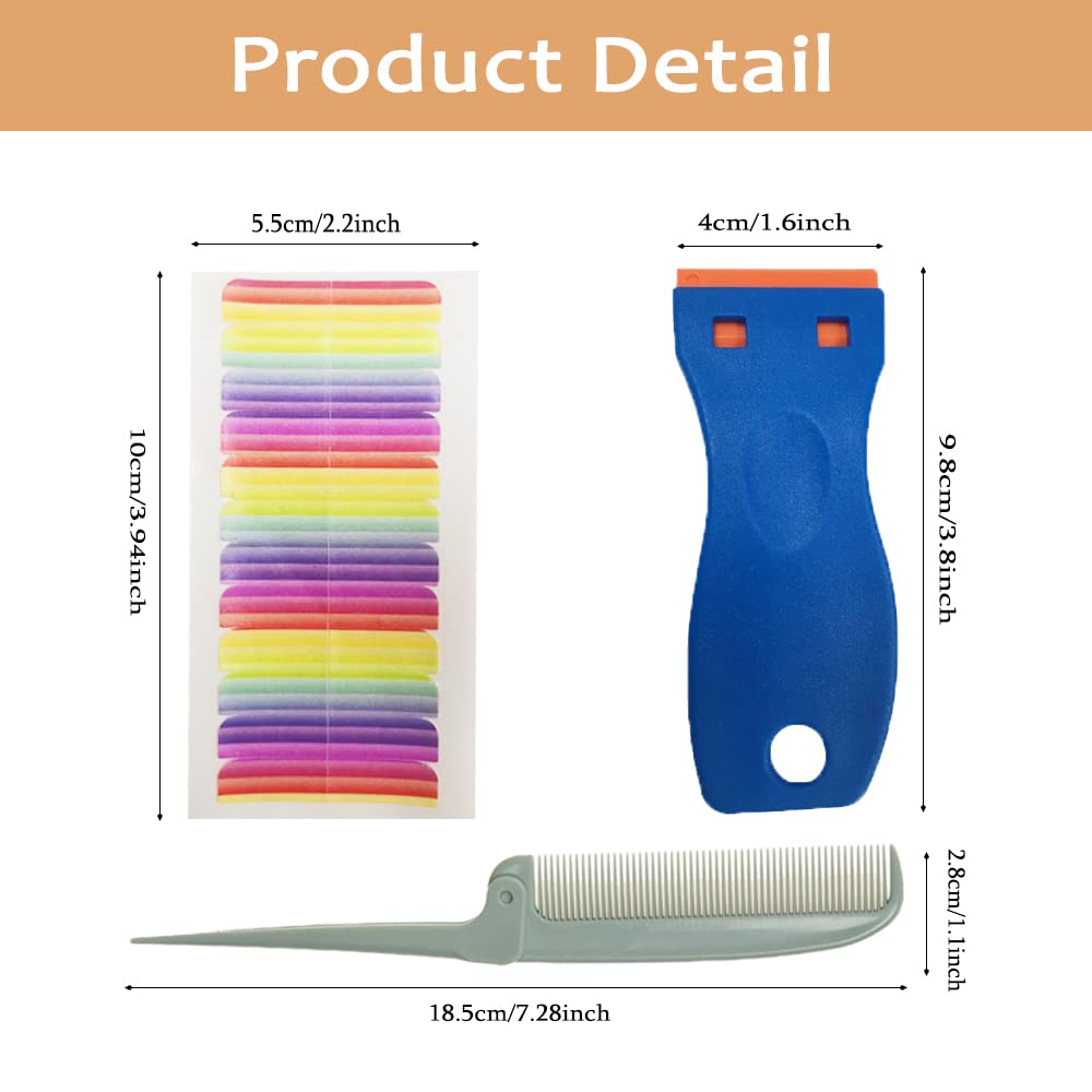 Anrosa 120 pestañas de cinta de extensión de cabello, cinta hipoalergénica de doble cara para extensiones de cabello, precortadas, fuertes sin