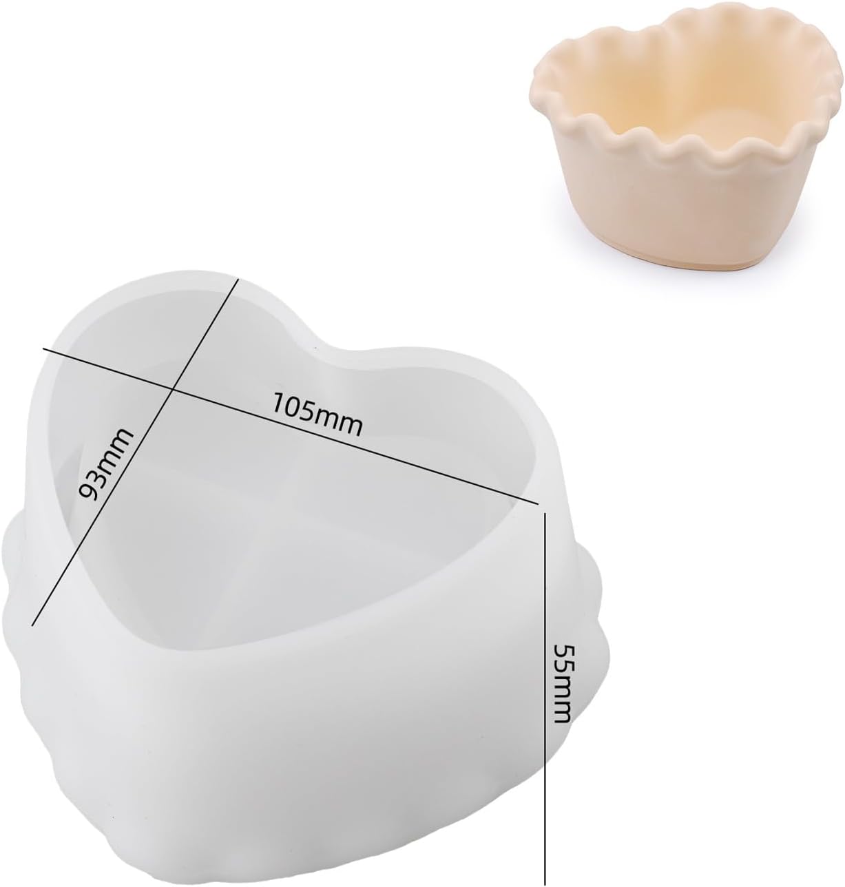 Caja de almacenamiento, moldes para tazas de velas, moldes creativos de silicona para velas, moldes para ollas, rayas redondas de hormigón con tapa,