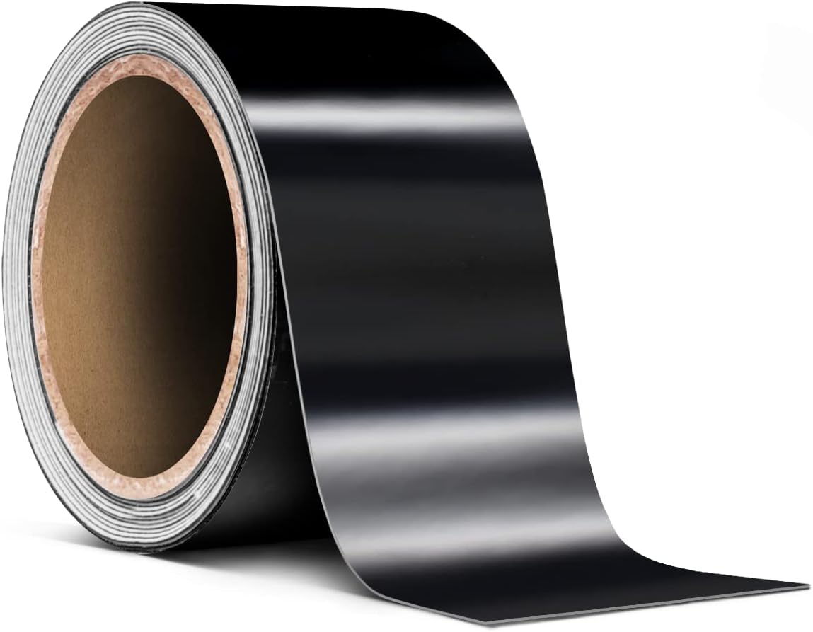 VViViD + Cinta de vinilo satinado para detalles de rayas (2 pulgadas x 20 pies, negro)