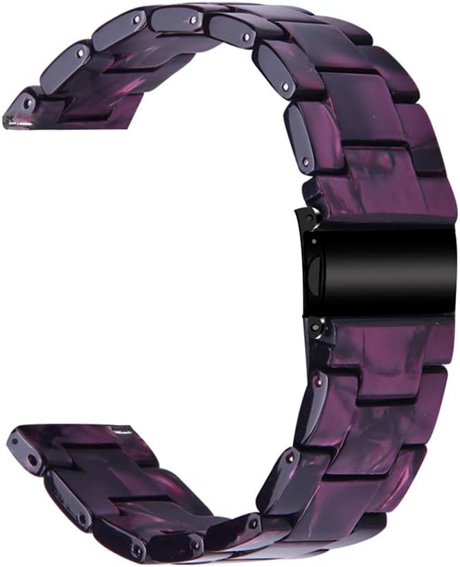 Pulsera de resina compatible con Fitbit Versa 2Versa LiteVersa Band para mujer, correa de pulsera de repuesto de metal con hebilla de acero