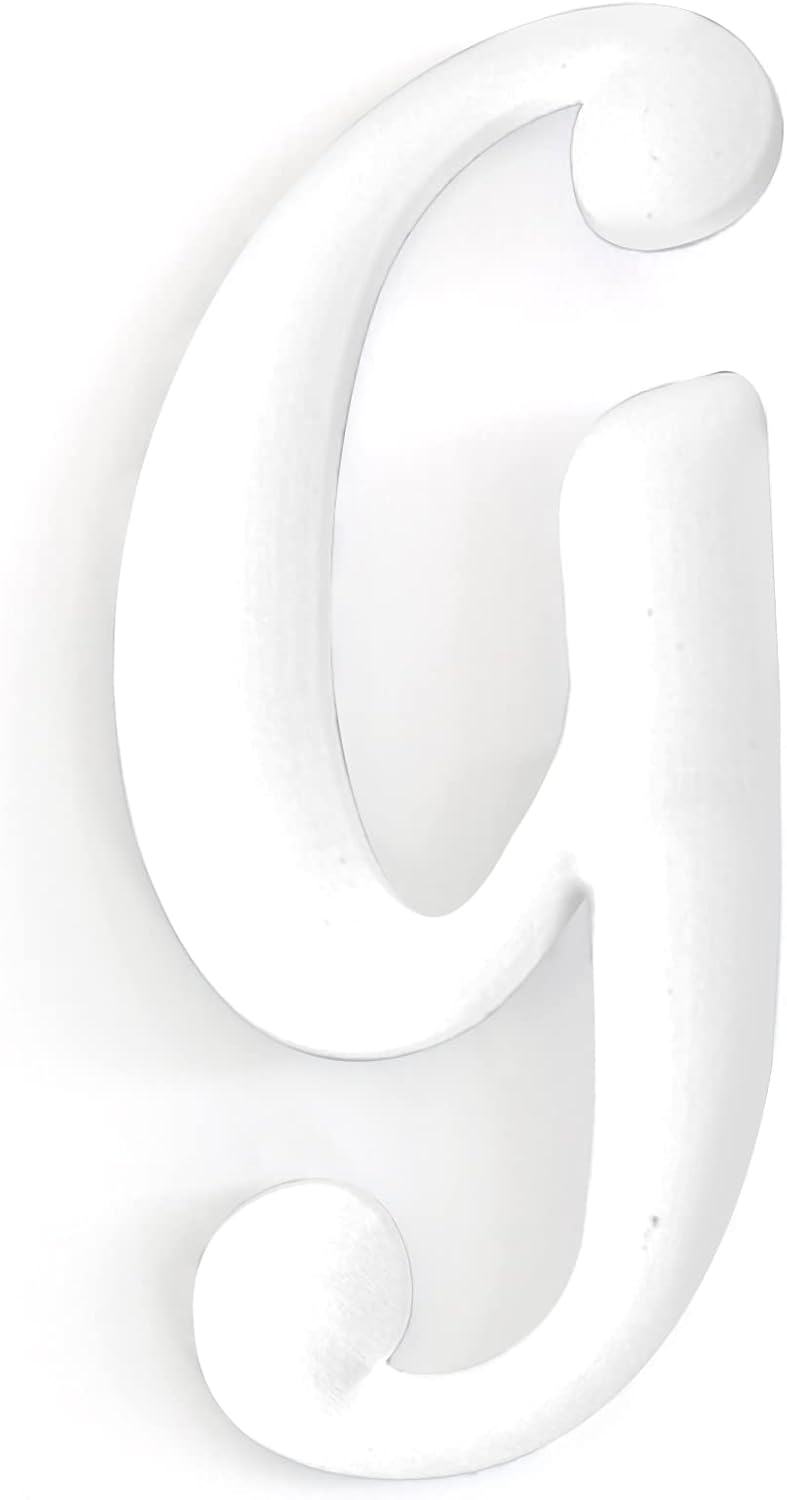3PCS Letter Charms Compatible with Bogg Bags,2.75 in Large Size Bag Inserts Accessories Decorative Charm for Beach Bag (White, G)