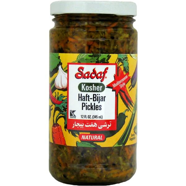 Sadaf Kosher Haft Bijar Pickles Torshi – Verduras en escabeche para cocinar y saborizar alimentos – Vegetales en escabeche – Cocina mediterránea –