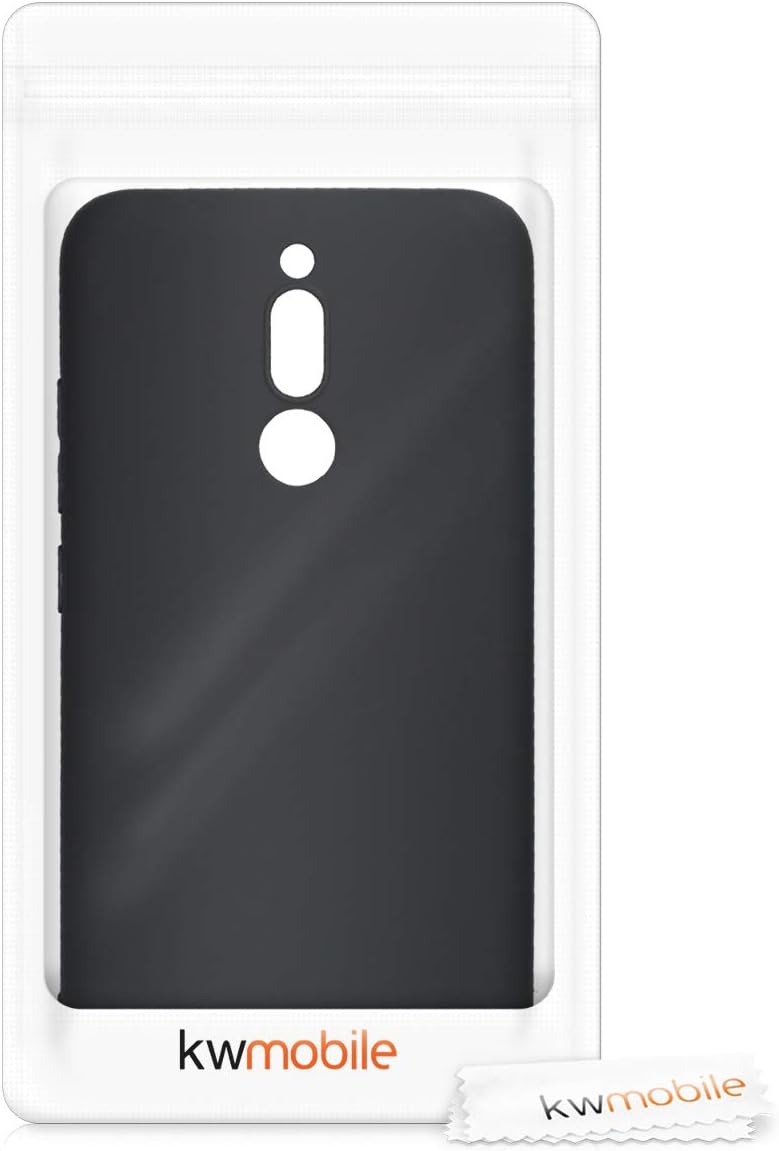 kwmobile Funda compatible con Xiaomi Redmi 8 – Funda protectora delgada para teléfono TPU – Acabado mate suave – Negro mate
