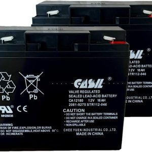 Casil Batería de repuesto de terminal F2 de 12 V 18 Ah compatible con panel de control de alarma de incendio Simplex 112-046, paquete de 2 Casil Batería de repuesto de terminal F2 de 12 V 18 Ah compatible con panel de control de alarma de incendio Simplex 112-046, paquete de 2