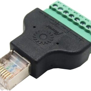 Adaptador de bloque de terminales Ethernet RJ45 macho a tornillo Adaptador de bloque de terminales Ethernet RJ45 macho a tornillo