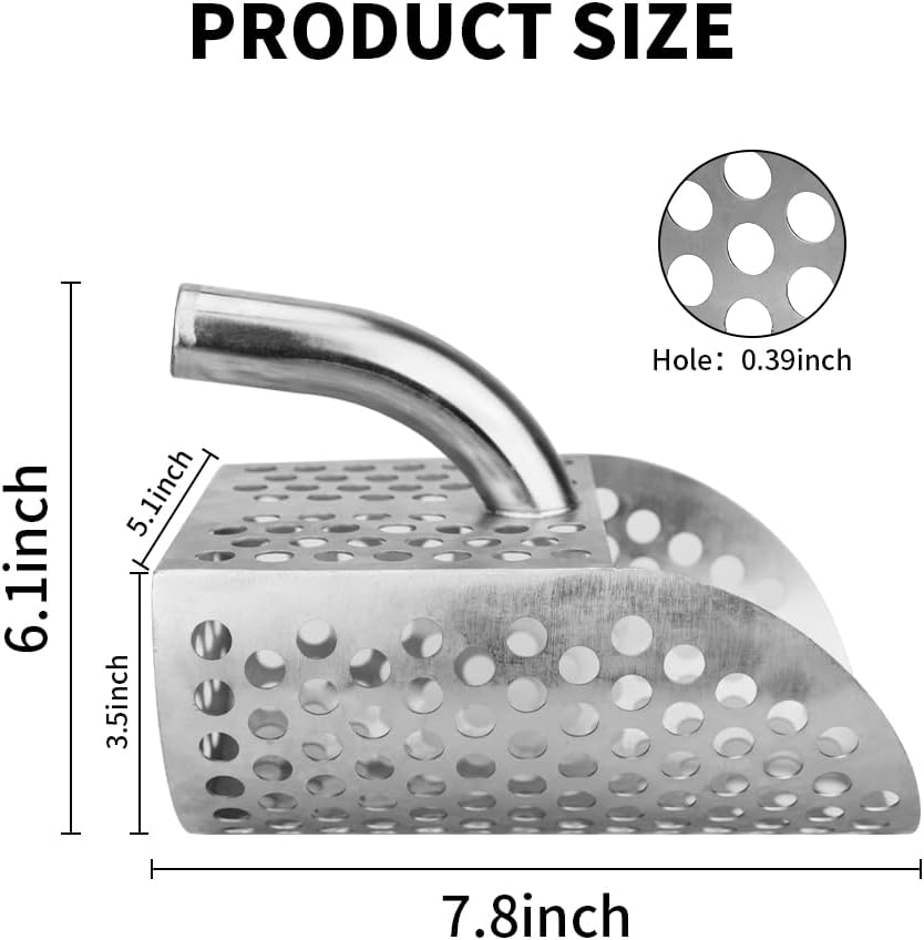 Metal Detector Accessories Sand Sifter for Both Kids and Adults, Metal Detector Sand Scoop, Sand SpoonMetal Detector Shovel for Beach Digging, Beach