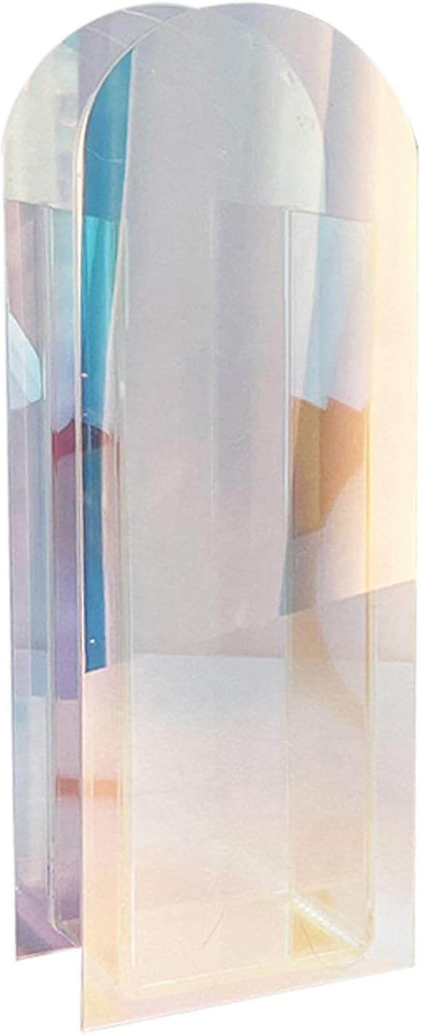 shlutesoy Florero floral de forma geométrica transparente ornamental multicolor para casa 2