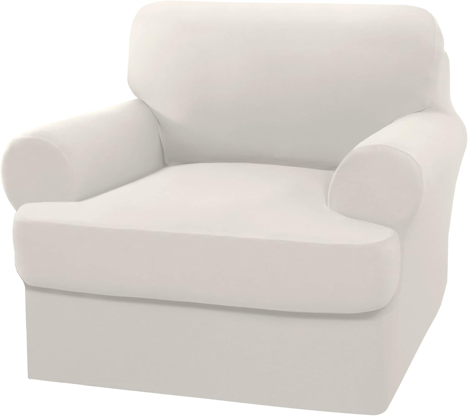 H.VERSAILTEX Funda para sofá de 2 piezas, fundas para sillón con cojines en forma de T para sillón con cojines en forma de T, antideslizante,