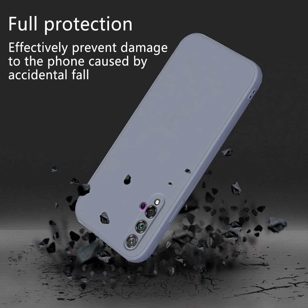 Wousunly Compatible con Huawei Nova 5T Funda de silicona líquida verde oscuro, suave al tacto Huawei Nova 5T, funda delgada de silicona a prueba de