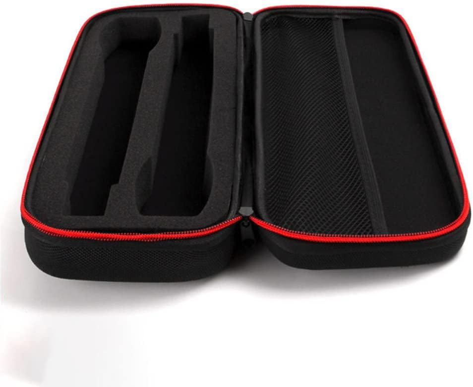 Vaguelly Bolsa de almacenamiento para micrófono, dos micrófonos inalámbricos, estuche de almacenamiento portátil, bolsa de micrófono doble EVA,