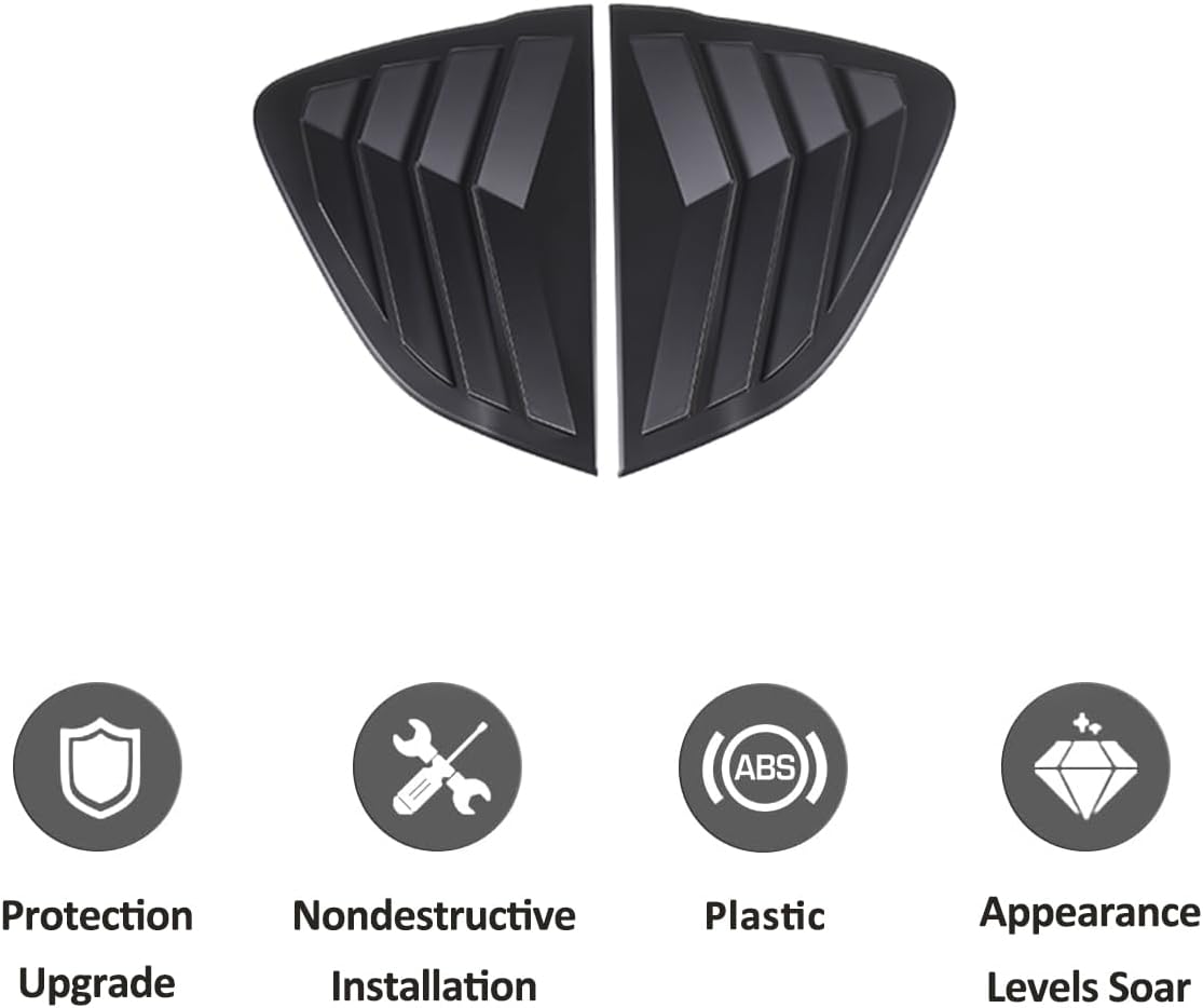 Rejillas de ventana lateral trasera de automóvil para Mazda MX-5 ND 2015-2023, persianas triangulares de vidrio, accesorios exteriores (solo se