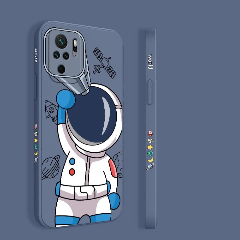 Funda para telescopio astronauta para Xiaomi Note 10 10S 9T 9 8 7 Pro Max para Redmi 10 9 9A 9T K40 K30 K20 Pro Funda de teléfono ultrafina, gris