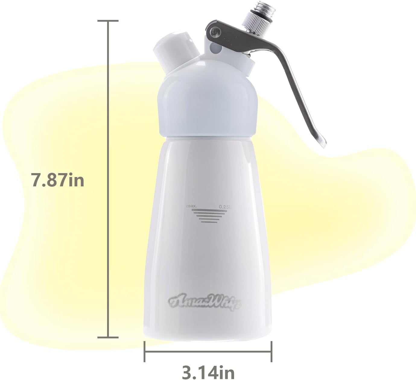 Dispensador de crema AMAZWHIP de 8.5 fl oz para todas las aplicaciones en frío, batidor de crema de aleación de aluminio duradero con 3 boquillas