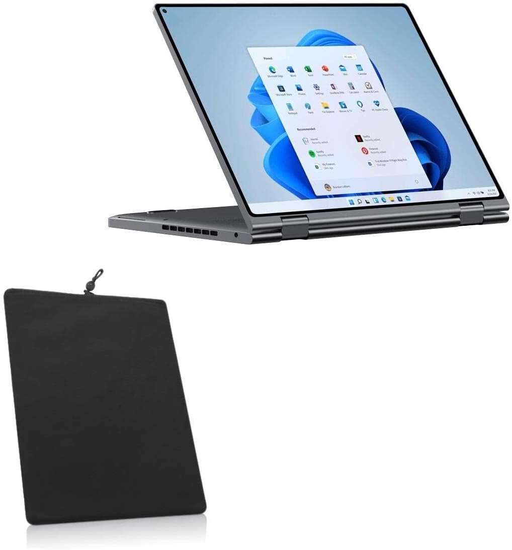 BoxWave Funda compatible con Chuwi MiniBook X – Bolsa de terciopelo, funda de tela de terciopelo suave con cordón – Negro azabache