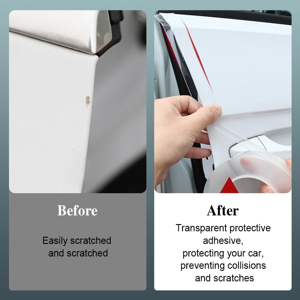 Protector de entrada de puerta de automóvil, protector de puerta de automóvil, cinta protectora anticolisión, tira adhesiva antiarañazos, tira