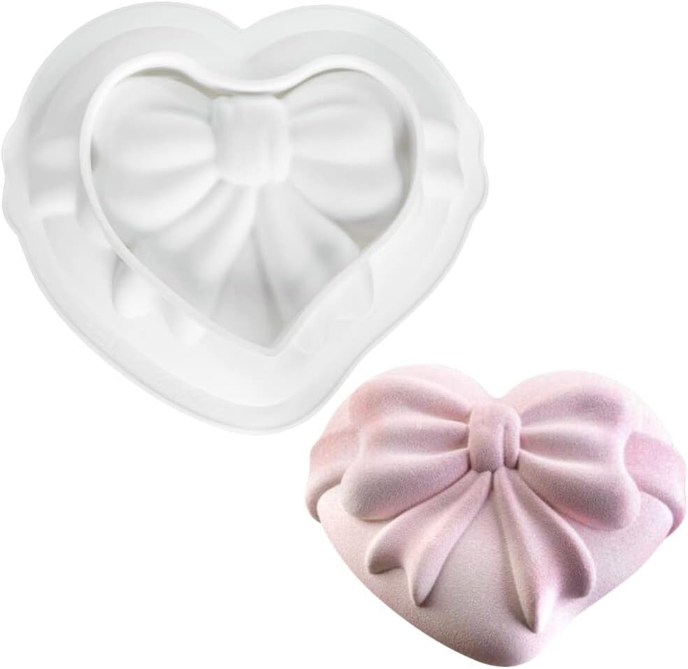 Moldes de silicona 3D para chocolate, molde para pastel de mousse, molde 3D con forma de corazón de silicona, suministros para hacer postres para