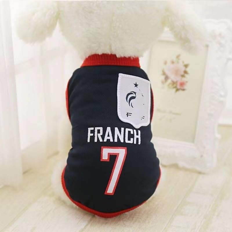 Ropa para perro, juego de 8 piezas de camiseta deportiva con temática de fútbol americano para mascotas, para cachorros pequeños, medianos y