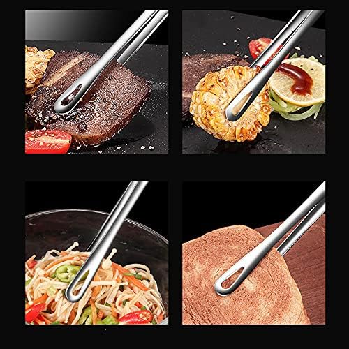 Juego de pinzas coreanas para barbacoa, pinzas de barbacoa coreanas, pinzas para parrilla, pinzas de cocina para cocinar, pinzas de carne de acero