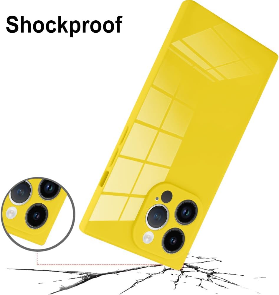 BITOBE Diseñada para iPhone 15 Pro Max, funda cuadrada linda para mujeres, niñas y hombres, funda protectora suave de TPU inalámbrico de 6.7