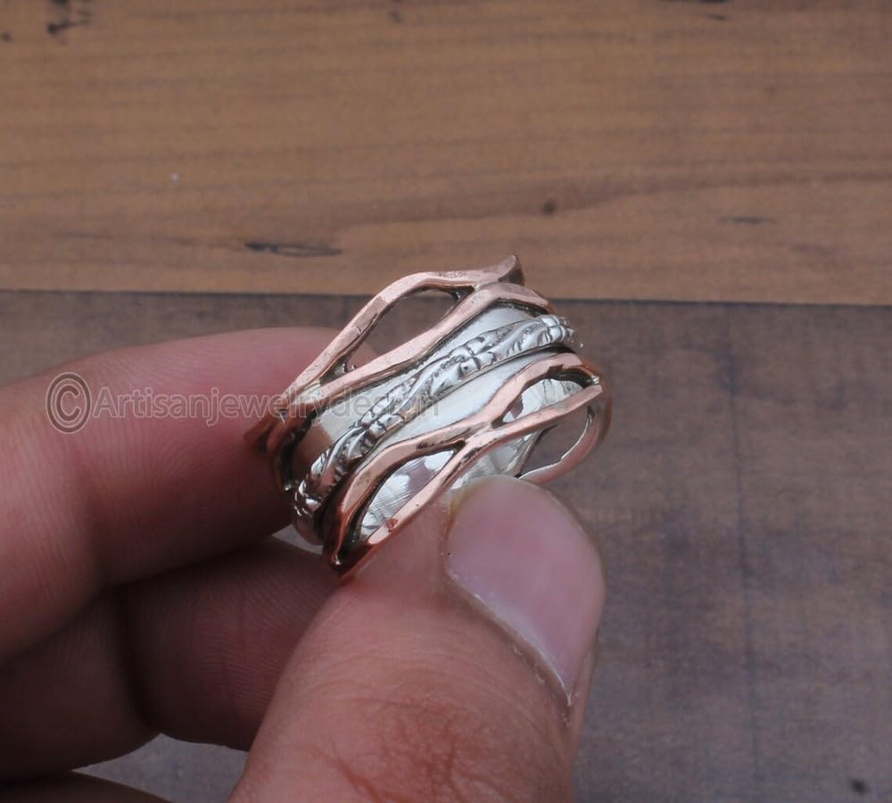925 Sterling Silver Ring, Handmade Silver Ring, Everyday Spinner Ring, Spinner Band Ring, Statement Spinner Ring, Spiritual Silver Ring, Spinning