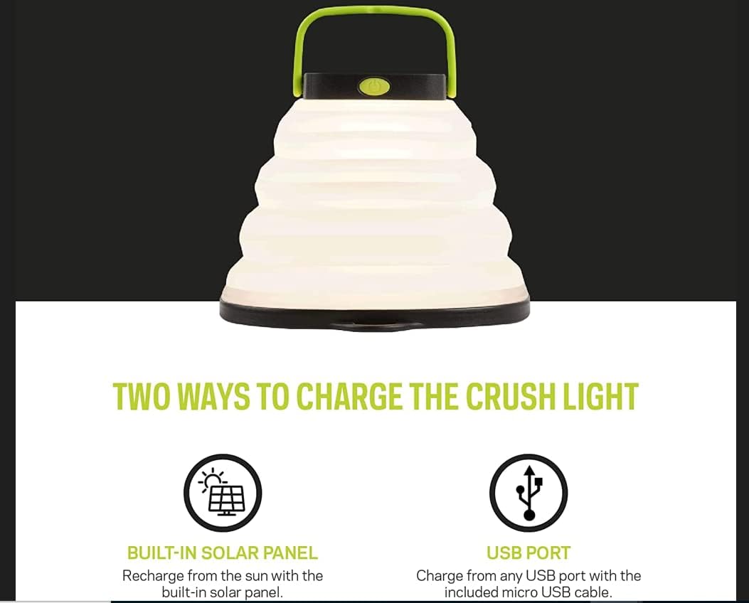 Lannado – Linterna de campamento LED con energía solar, impermeable, plegable, portátil, batería recargable (negro, luz cálida)