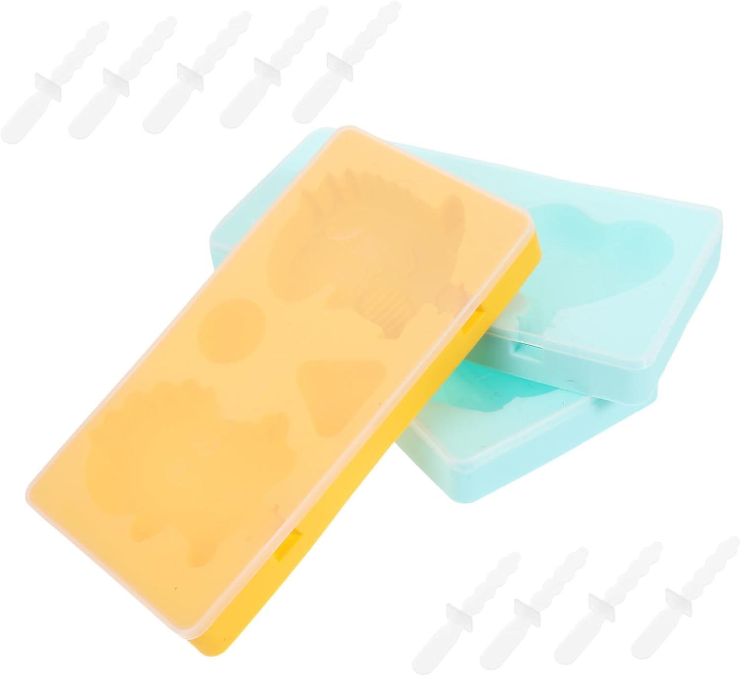 Abaodam 2 Sets Ice Cream Mold Small Popsicle Molds Food Molds Mini Popsicle Molds Popsicle Silicone Molds Mini Silicone Molds Heart Silicone Mold