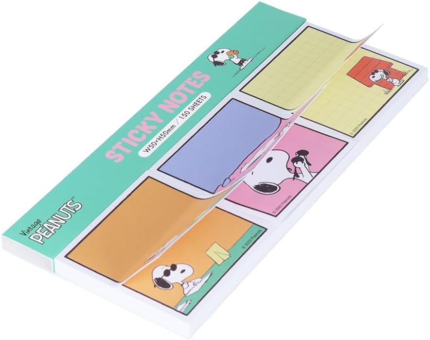 Sun-Star Stationery S2840227 Snoopy Sticky Notes, Memo Pad, Joe Cool