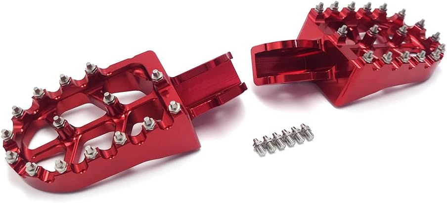 Estriberas de motocicleta para SurRon, soporte CNC para accesorios SurRon, Light Bee SurRon CRF150F CRF230F (rojo)
