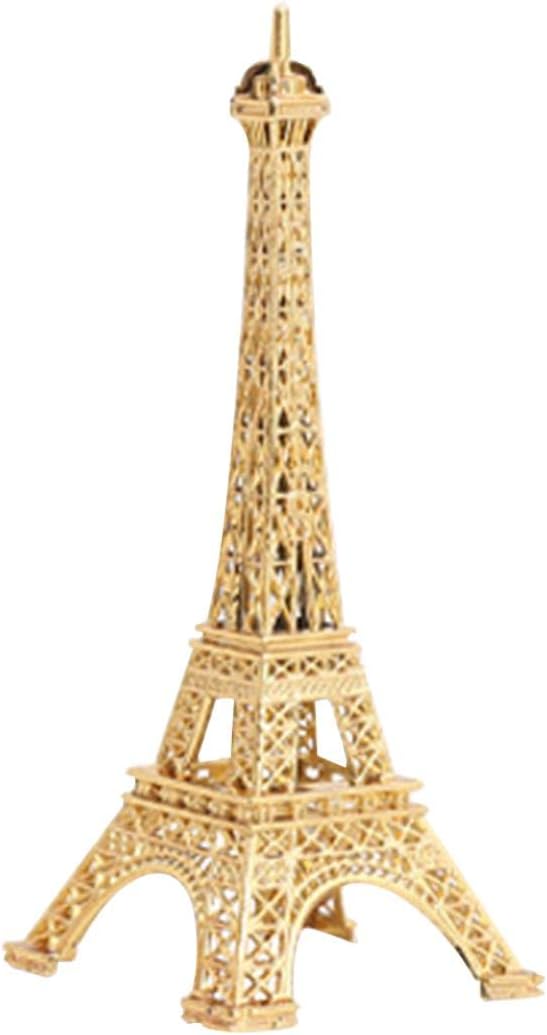 Estatua de la Torre Eiffel, modelo de arquitectura romántica de París, decoración de la torre Eiffel, kits de construcción de metal Francia Torre
