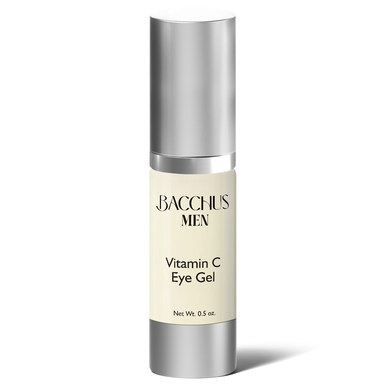 Bacchus Gel para ojos con vitamina C para hombres, reduce las ojeras, las manchas y la hinchazón de los ojos, tratamiento antienvejecimiento nutre,