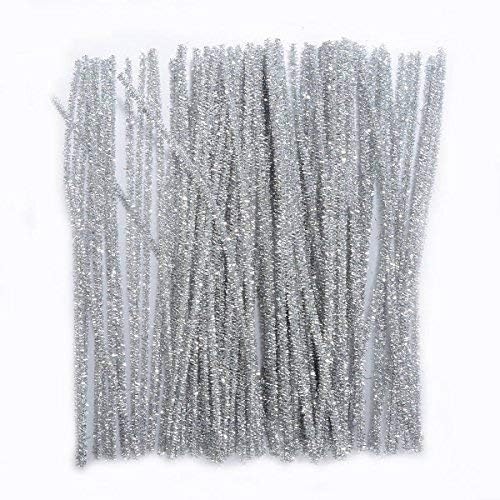 Saim – 100 limpiapipas con purpurina, 100 unidades de 12 pulgadas con purpurina brillante para artes creativas para manualidades