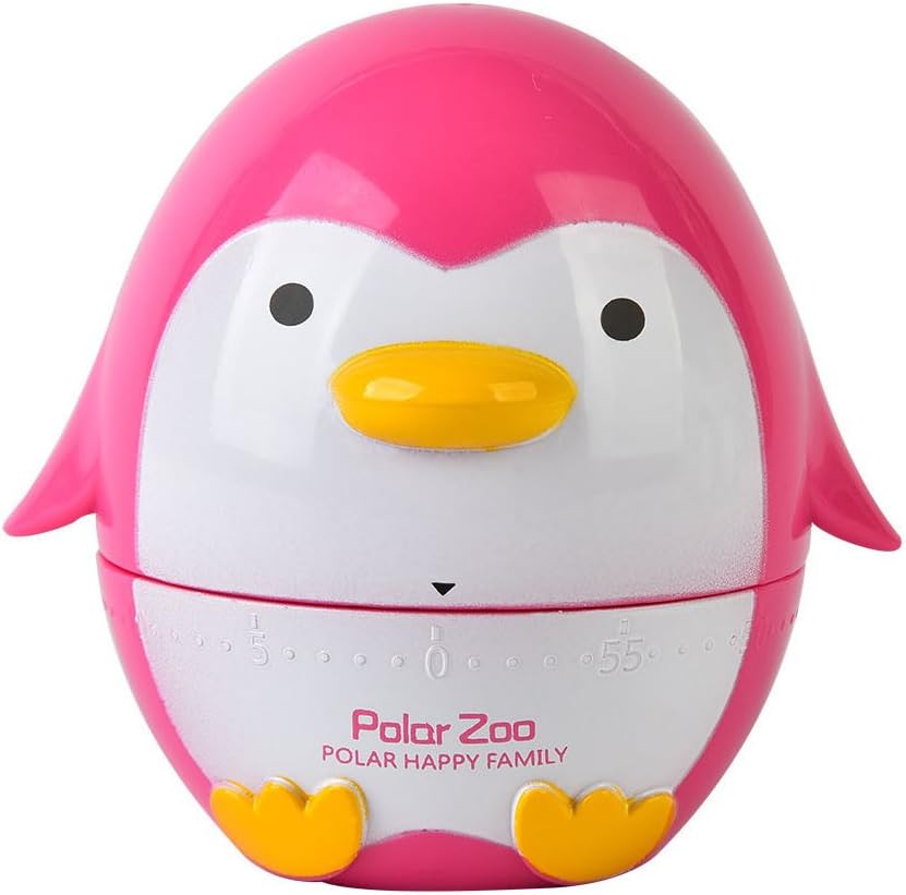 Temporizadores de pingüinos de dibujos animados lindos 60 minutos de cocina mecánica temporizador de cocina reloj contadores de alarma ruidosos mini