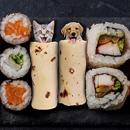 ROKDUK Manta gruesa de burritos para niños de 14.48 ozm, 41 pulgadas, franela ultra suave de primera calidad, calentamiento de 5 segundos, manta