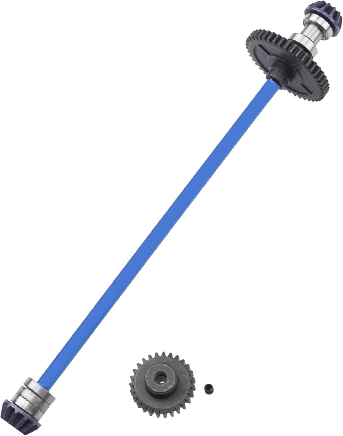 Eje central de transmisión central de metal para automóvil a control remoto con engranaje de motor 27T, pieza de actualización compatible con Wltoys
