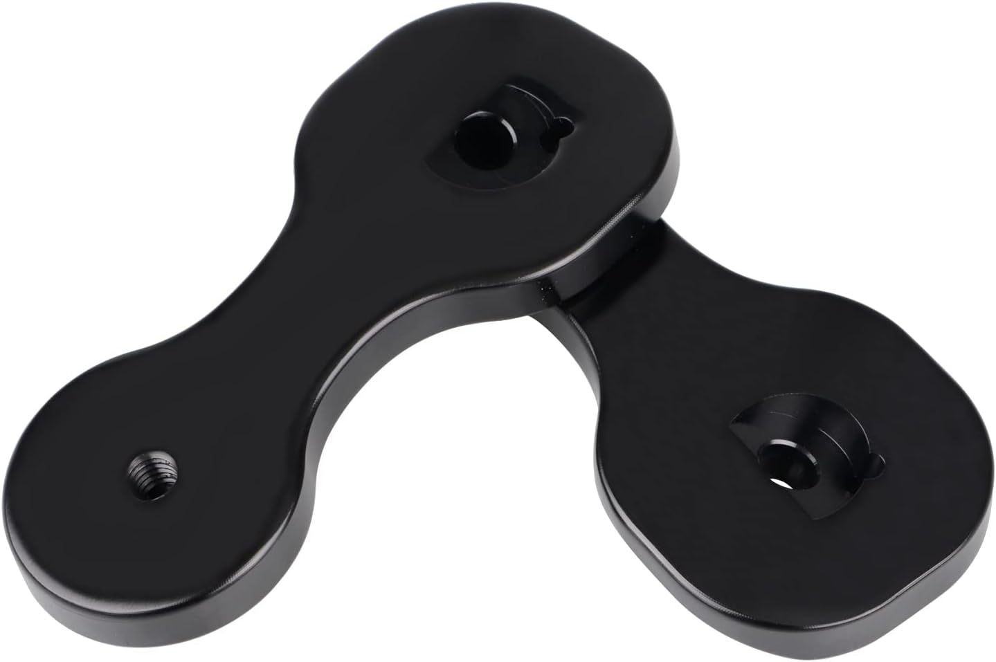 Adaptador de soportes de espejo retrovisor de motocicleta negro compatible con Harley Touring Batwing Bagger Electra Glide Street Glide Tri Glide